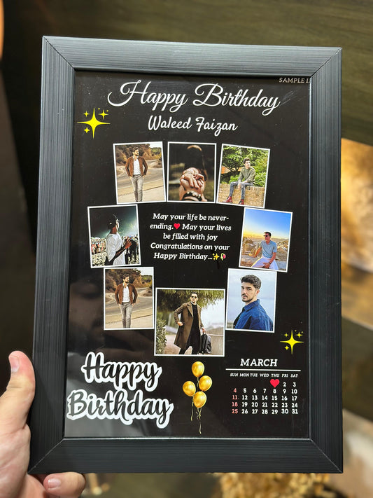 Customized Birthday Photo Frame Gift – Personalized with Photos & Messages