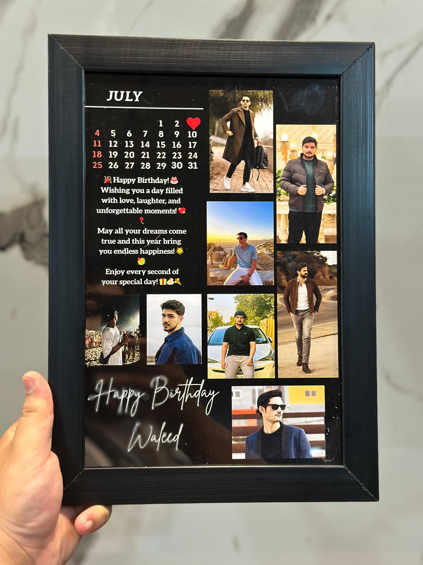 Customized Birthday Photo Frame Gift ā Personalized with Photos & Messages